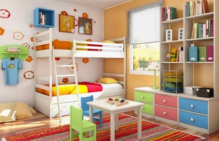 Интерьер детской комнаты для двоих